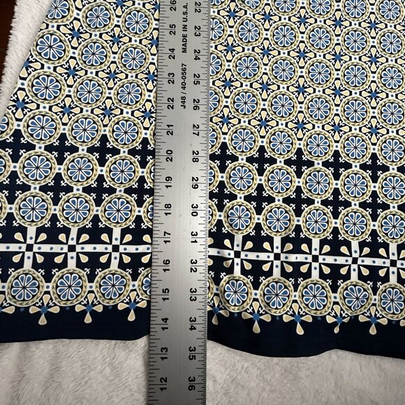 Max Studio Womens Short Sleeve Geometric Print Shift Dress Large Stretch New $98 - Picture 9 of 9